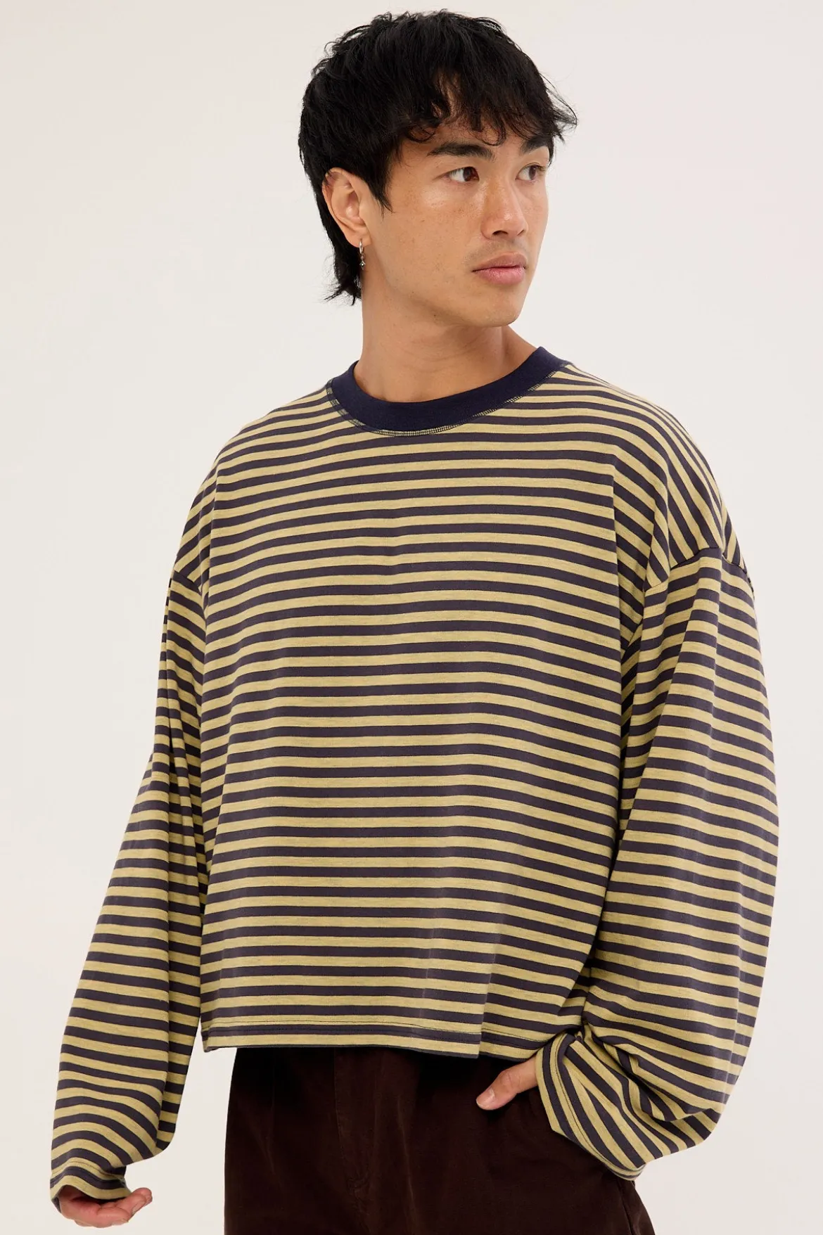 Bloom Long Sleeve Beige Stripe