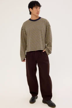 Bloom Long Sleeve Beige Stripe