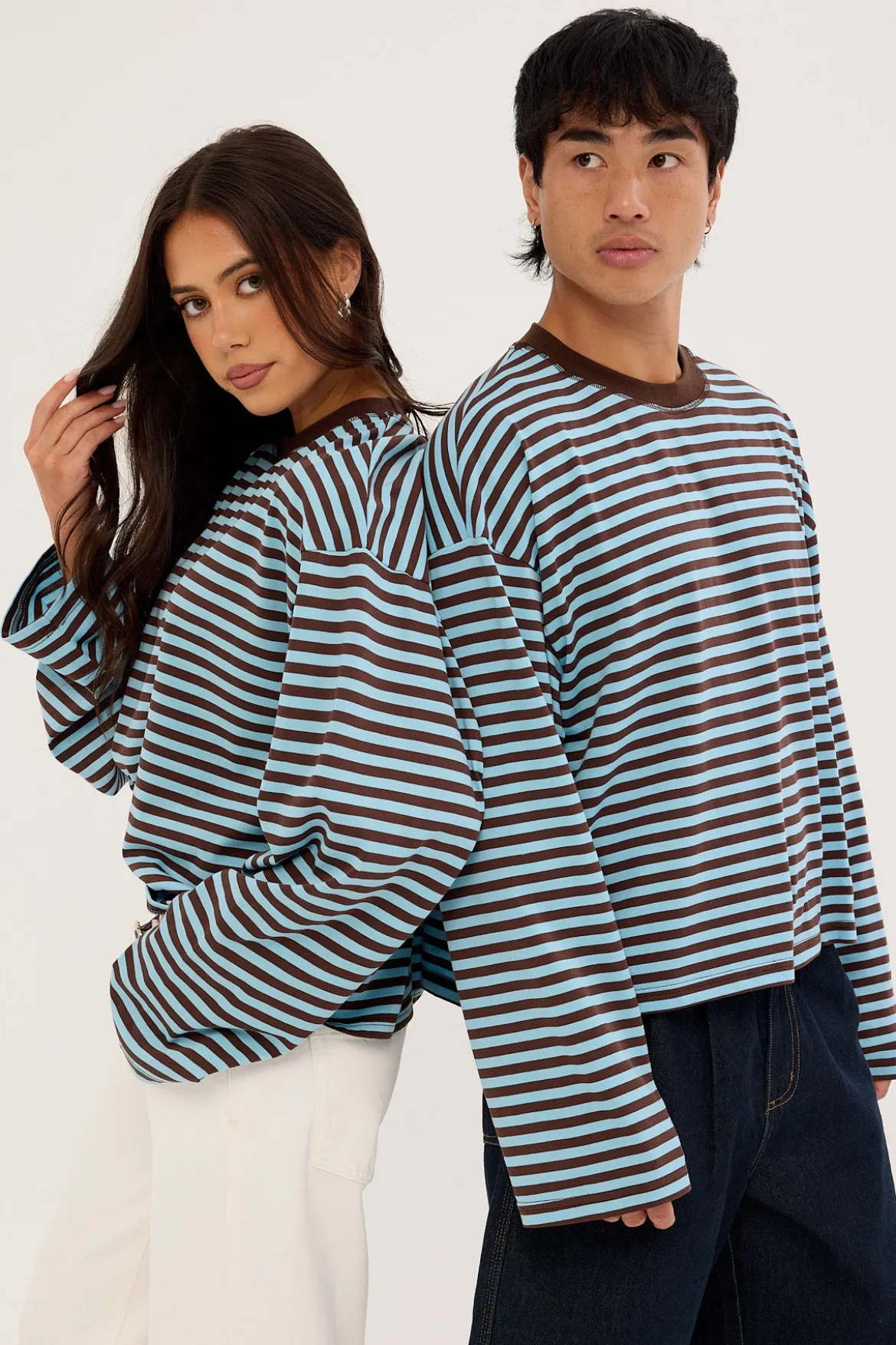 Bloom Long Sleeve Chocolate Sea Stripe