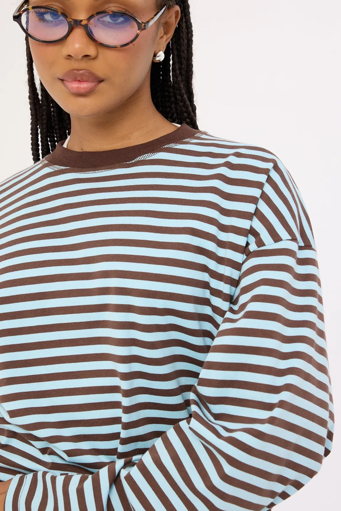 Bloom Long Sleeve Chocolate Sea Stripe