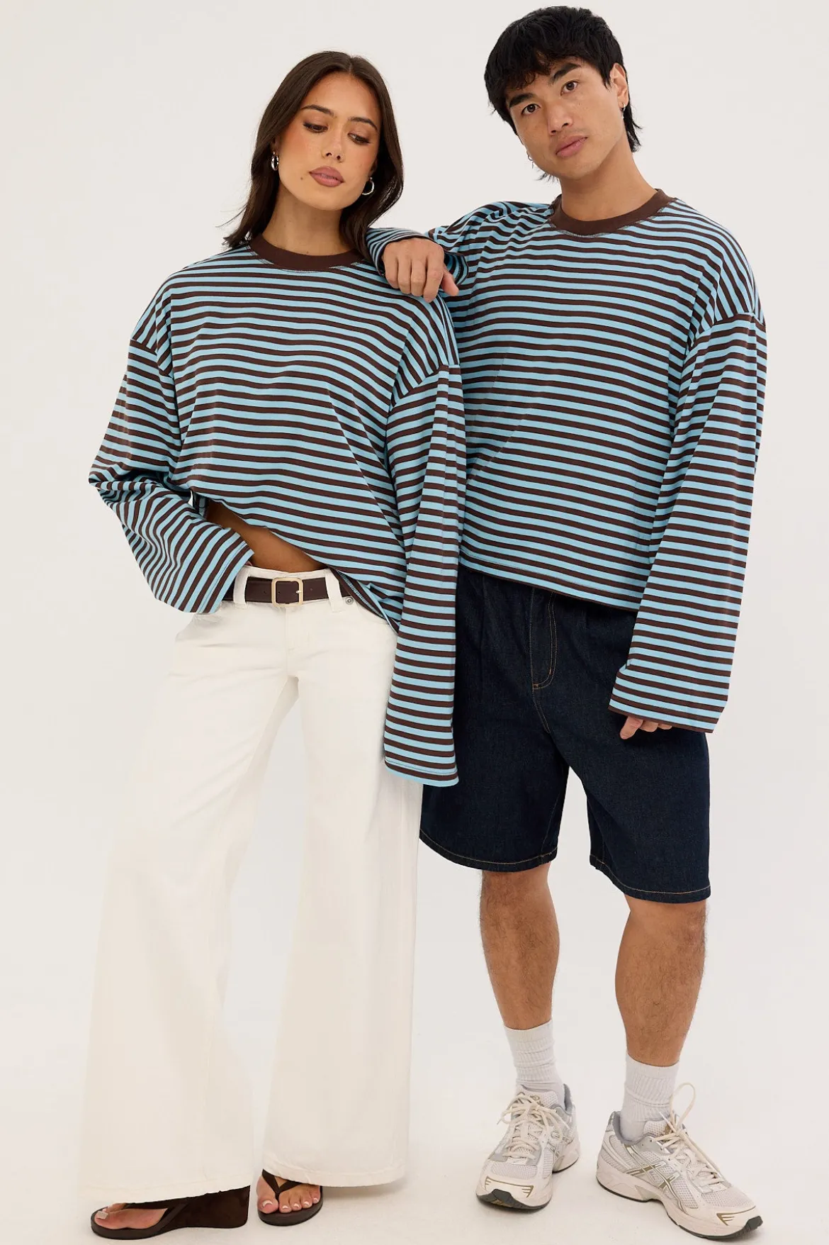 Bloom Long Sleeve Chocolate Sea Stripe