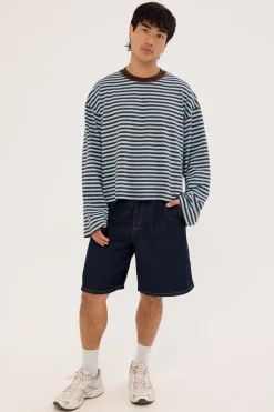 Bloom Long Sleeve Chocolate Sea Stripe