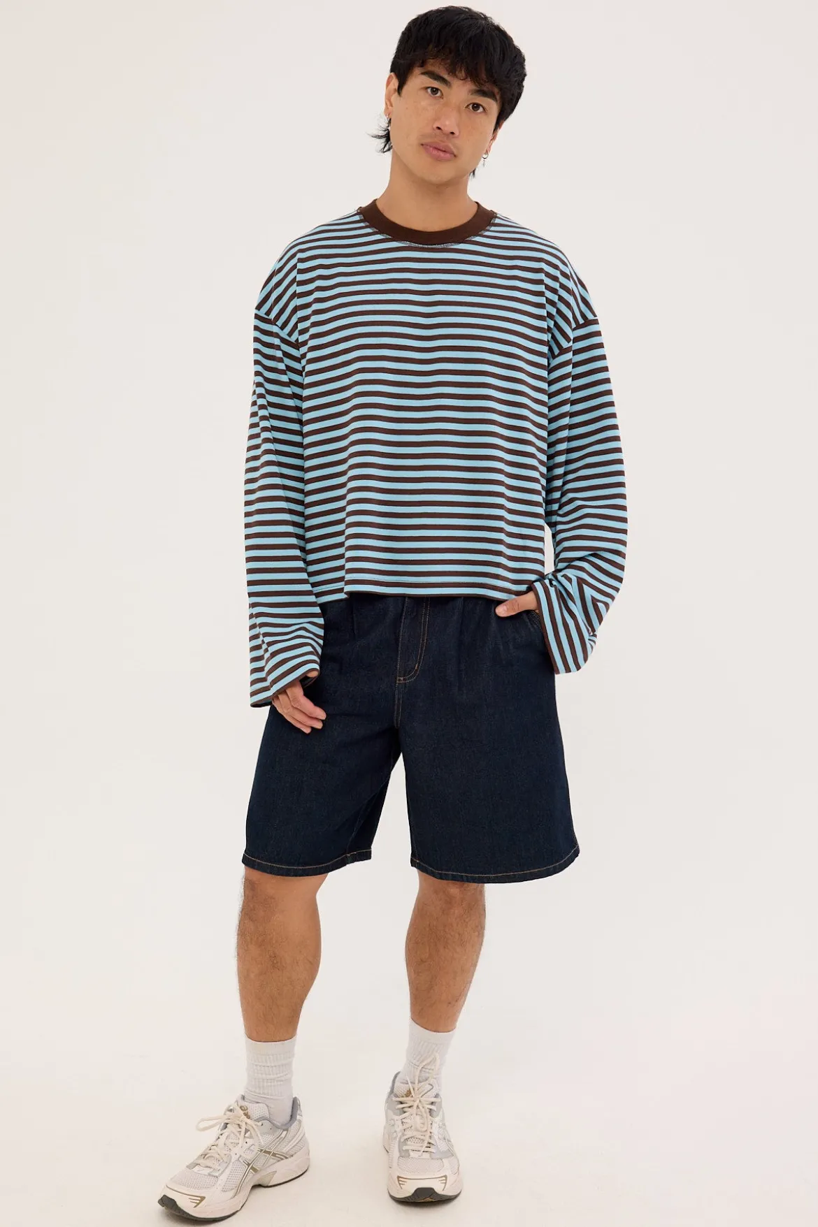 Bloom Long Sleeve Chocolate Sea Stripe