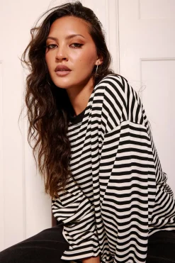 Bloom Long Sleeve Onyx Stripe
