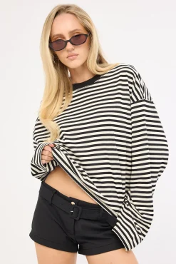 Bloom Long Sleeve Onyx Stripe