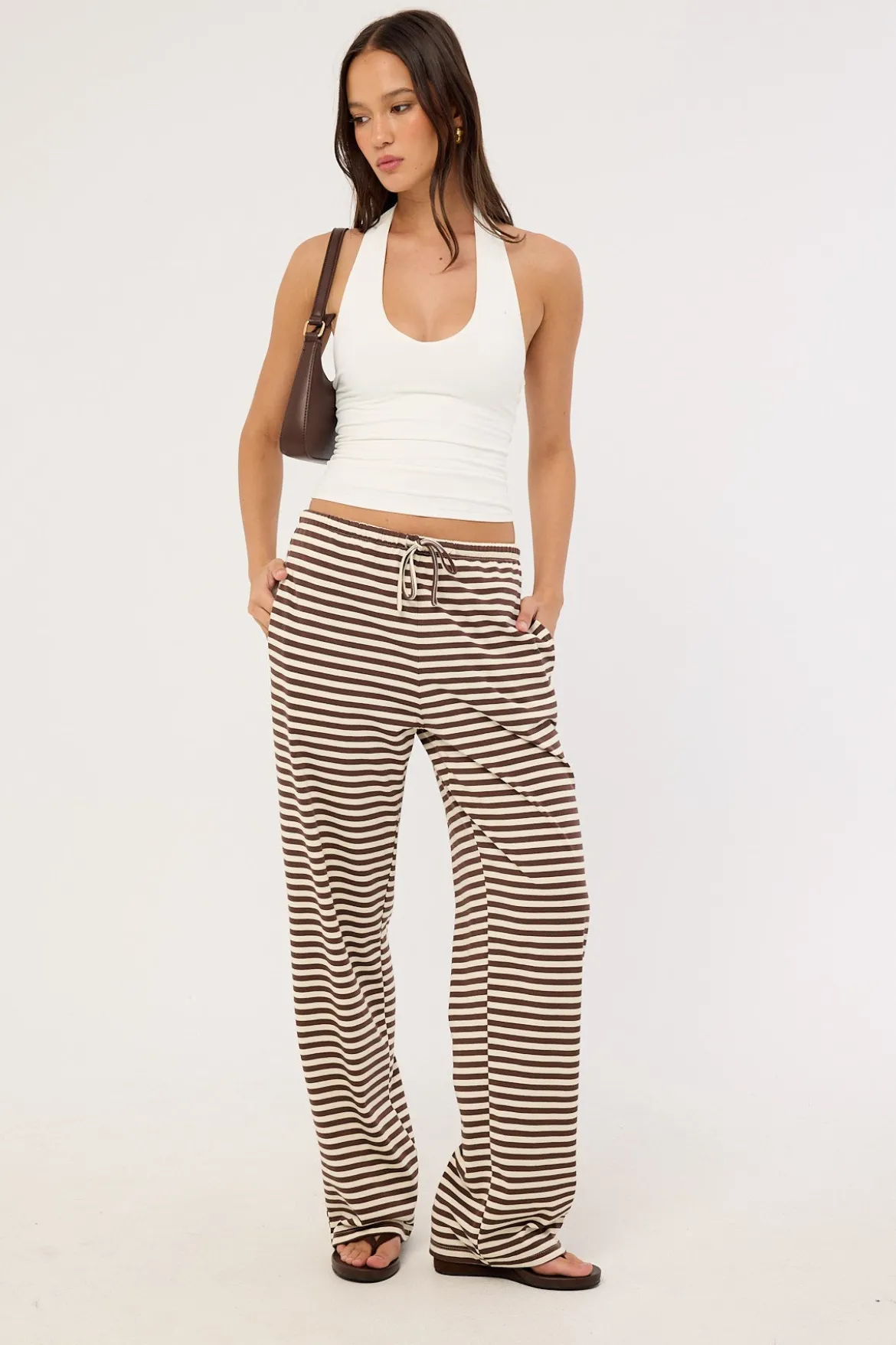 Bloom Pant Dark Chocolate Stripe