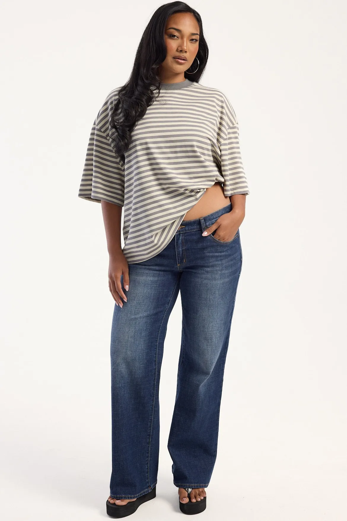 Bloom Short Sleeve Ash Stripe