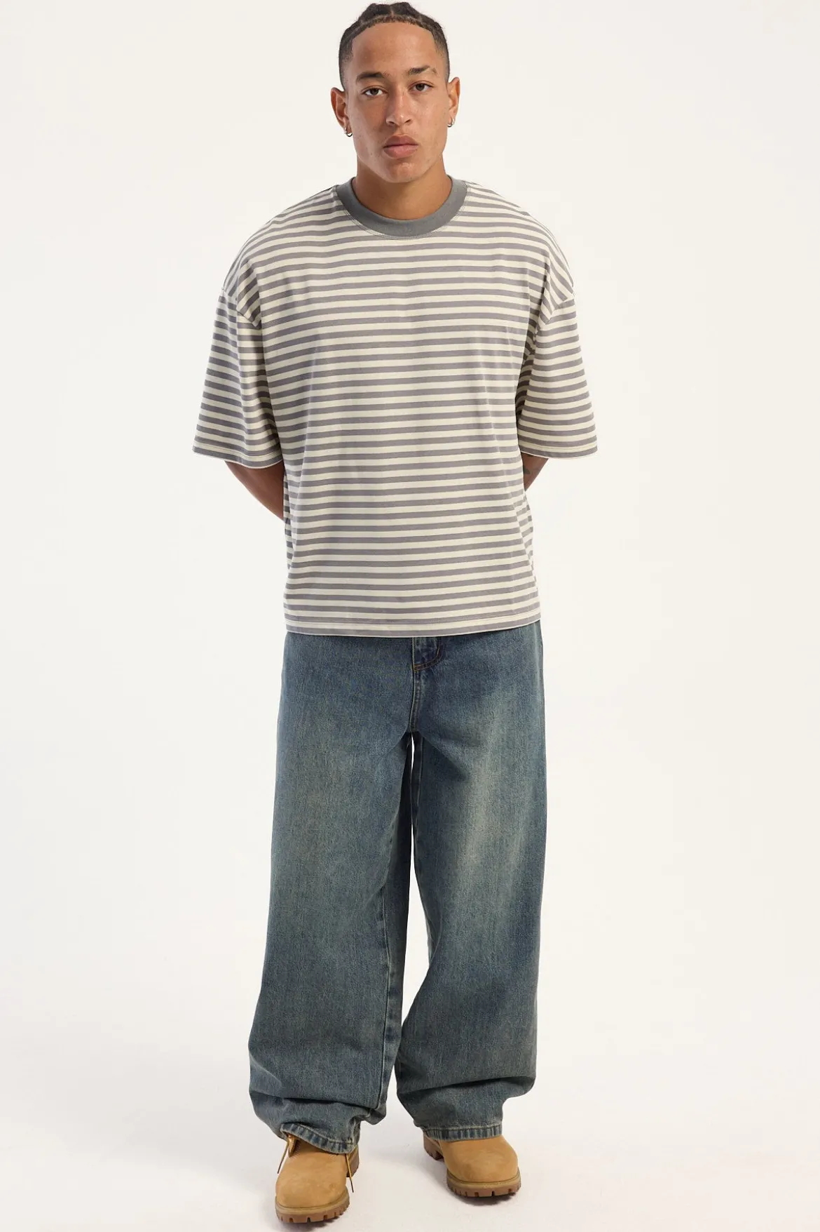 Bloom Short Sleeve Ash Stripe