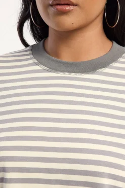 Bloom Short Sleeve Ash Stripe