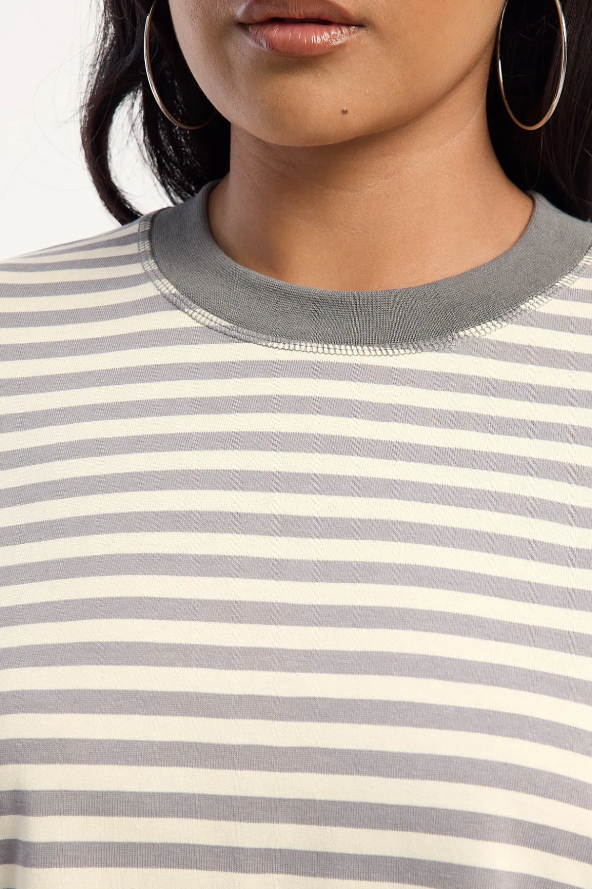 Bloom Short Sleeve Ash Stripe