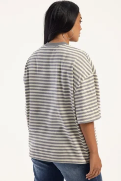 Bloom Short Sleeve Ash Stripe