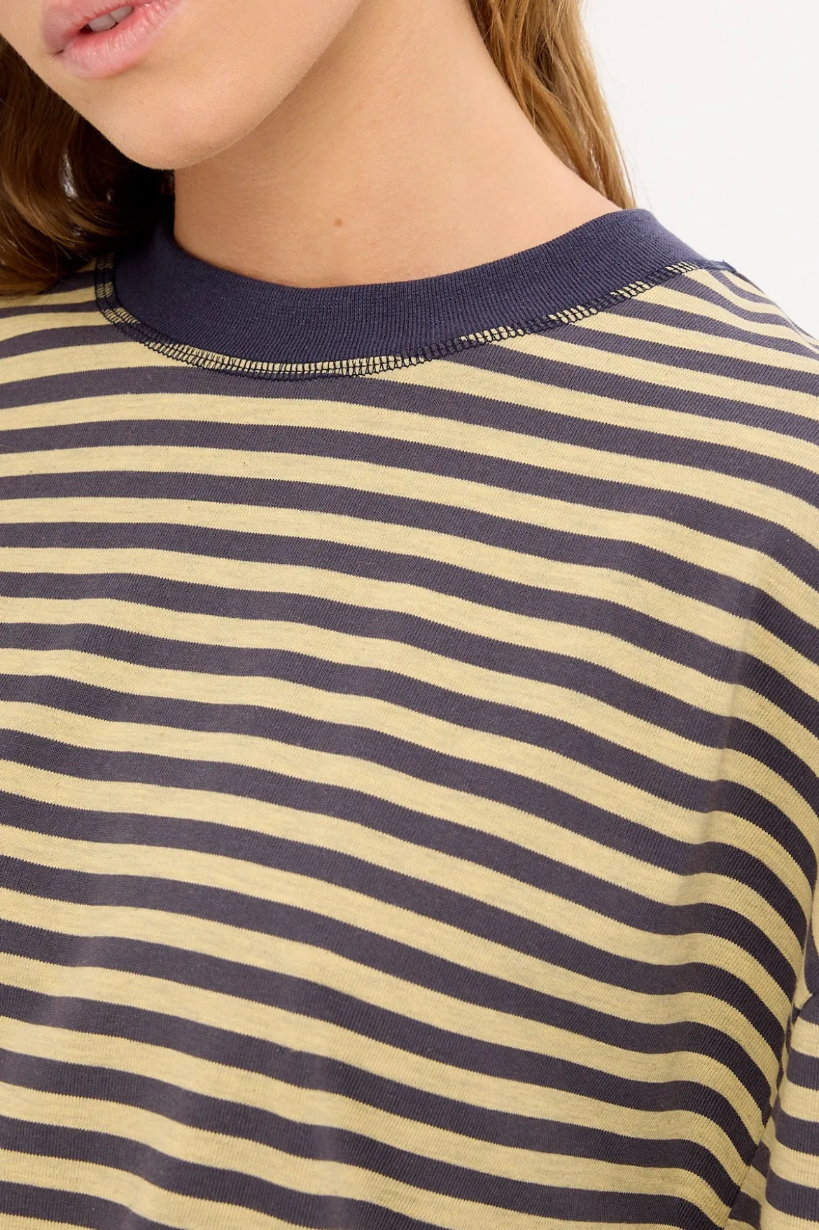 Bloom Short Sleeve Beige Stripe