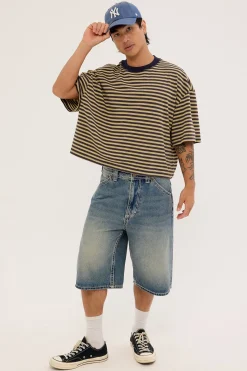 Bloom Short Sleeve Beige Stripe