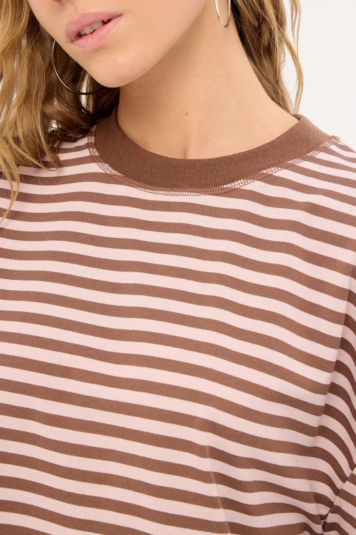 Bloom Short Sleeve Chocolate Blush Stripe