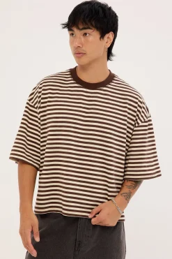 Bloom Short Sleeve Dark Chocolate Stripe