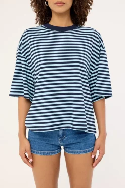 Bloom Short Sleeve Navy Sea Stripe