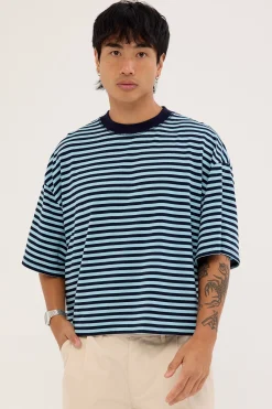 Bloom Short Sleeve Navy Sea Stripe