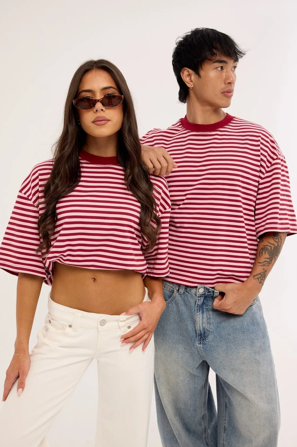 Bloom Short Sleeve Raspberry Blush Stripe