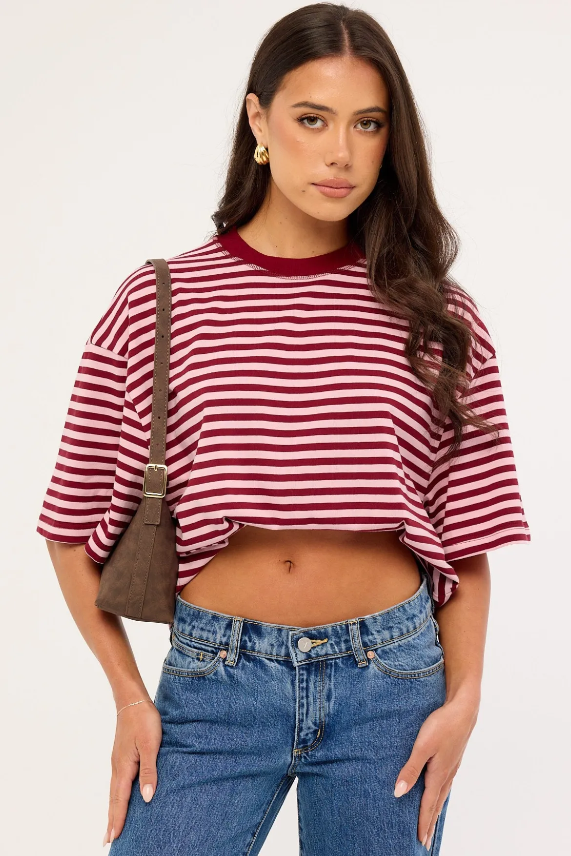 Bloom Short Sleeve Raspberry Blush Stripe
