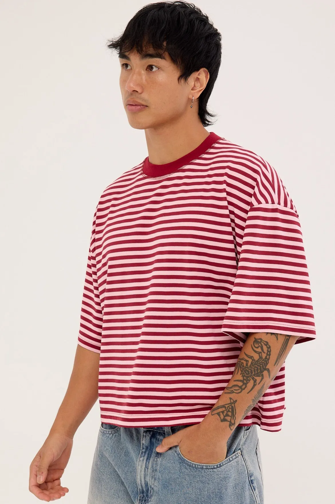 Bloom Short Sleeve Raspberry Blush Stripe