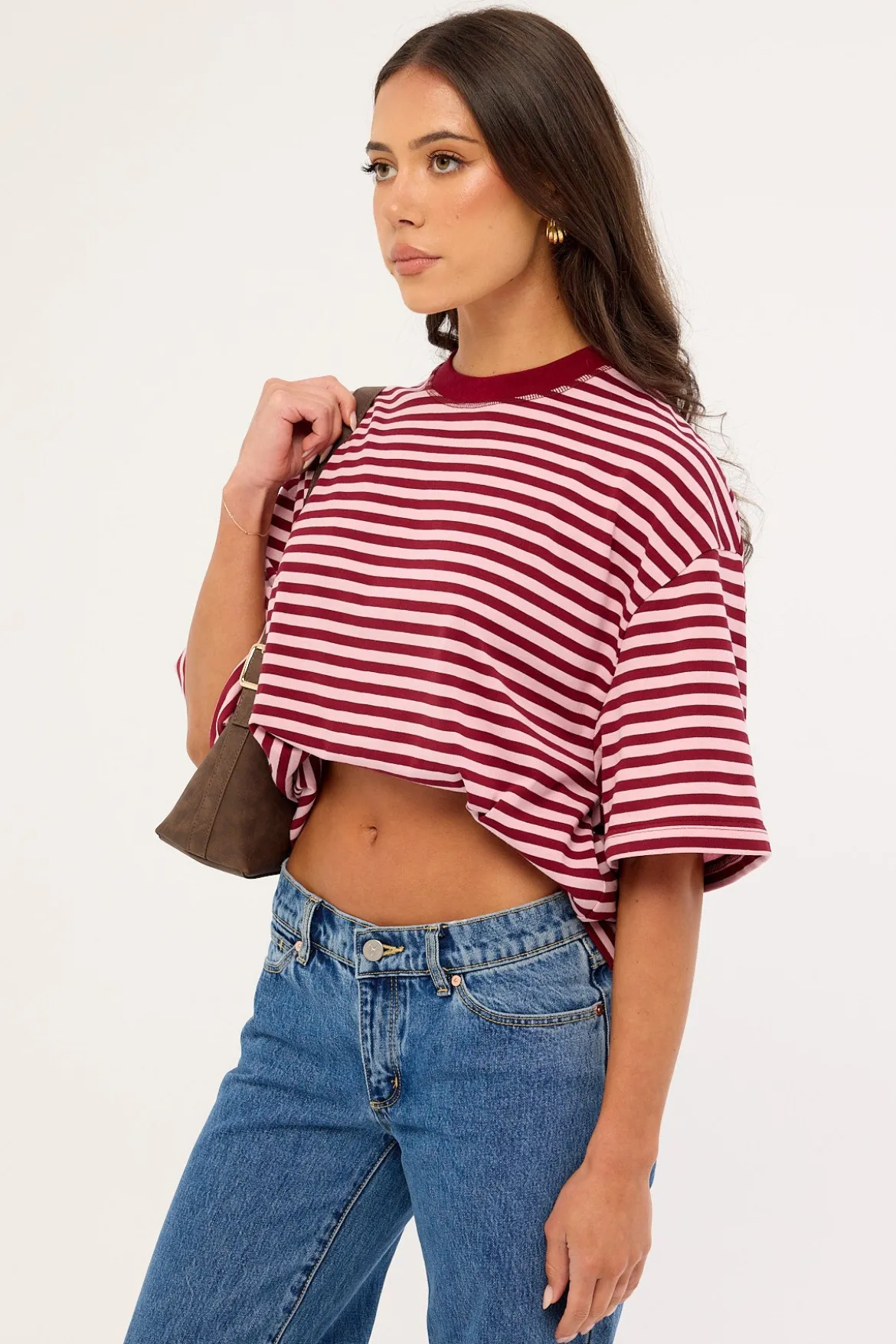Bloom Short Sleeve Raspberry Blush Stripe