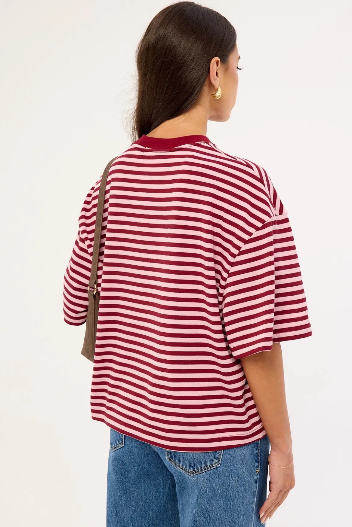 Bloom Short Sleeve Raspberry Blush Stripe
