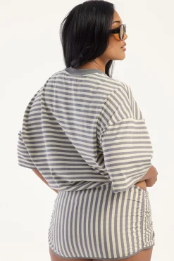 Bloom Skort Ash Stripe