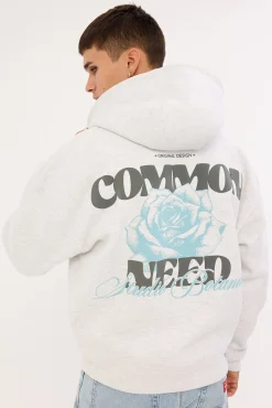Bloomscape Zip Through Cropped Hoodie Snow Marle