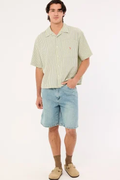 Boathouse Shirt Green Stripe