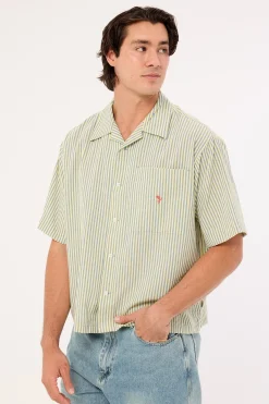 Boathouse Shirt Green Stripe