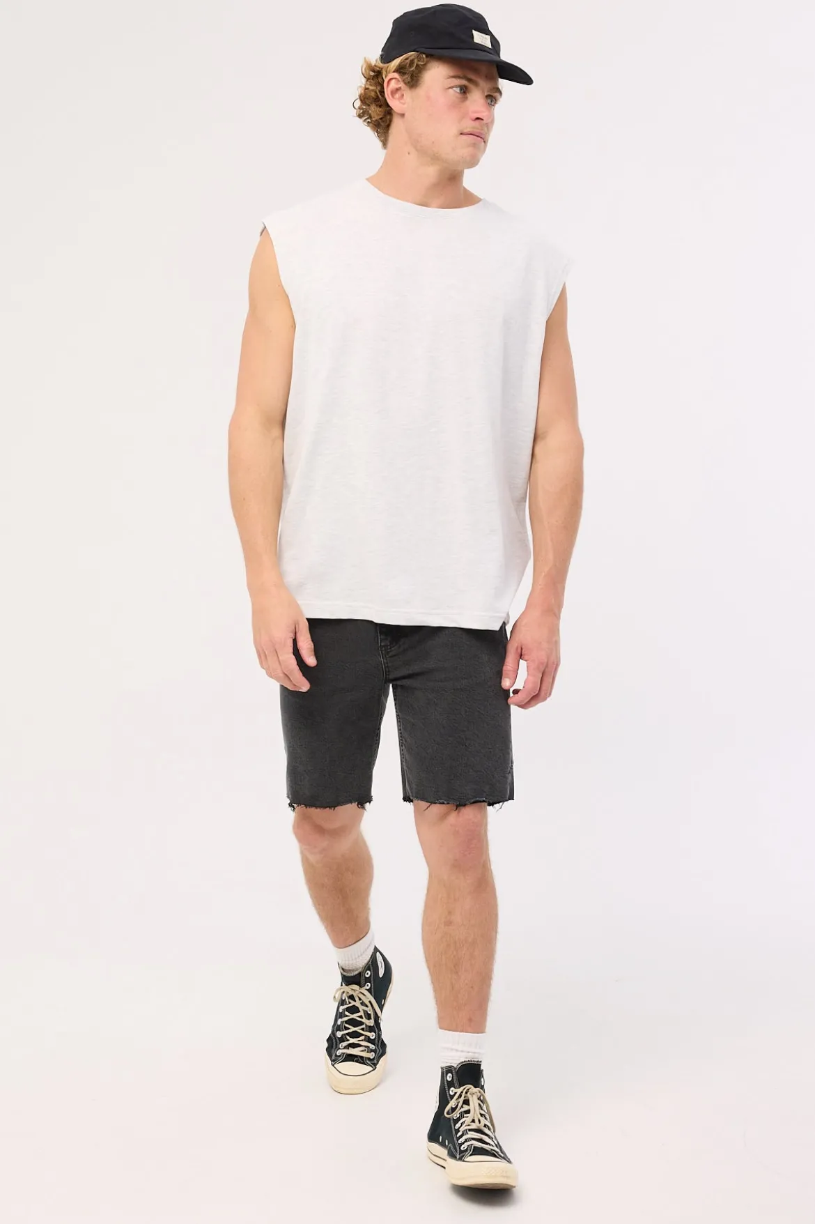 Bones Denim Short Ash Black