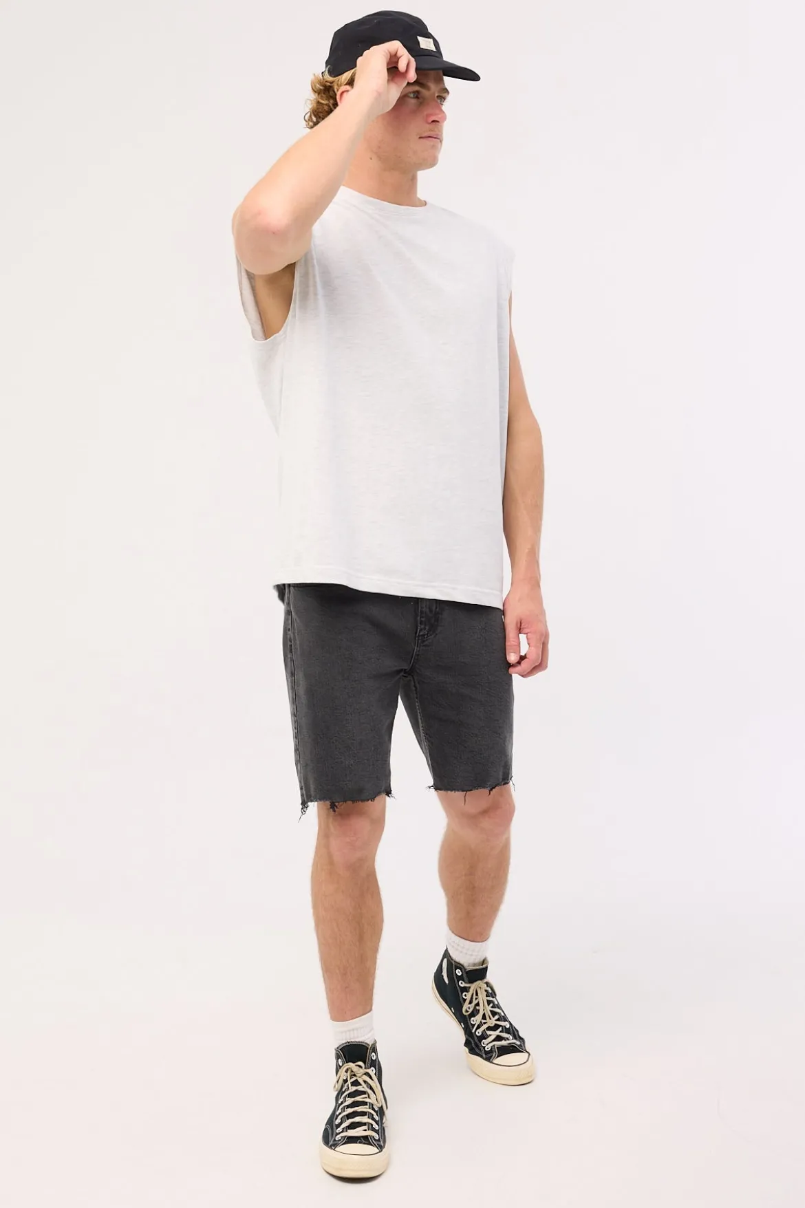 Bones Denim Short Ash Black
