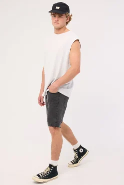 Bones Denim Short Ash Black
