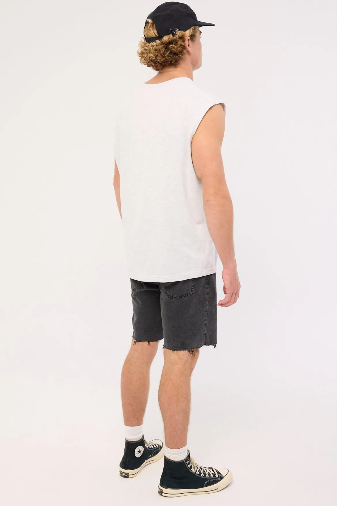 Bones Denim Short Ash Black