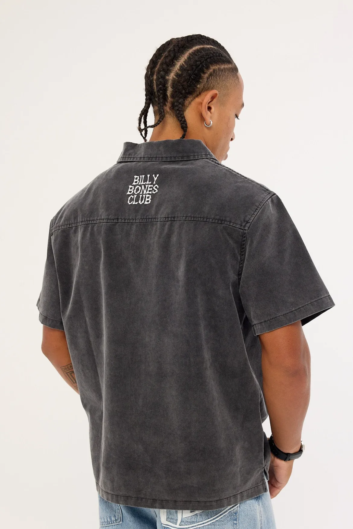 Bones Garage Work Shirt Washed Black