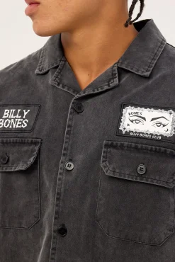 Bones Garage Work Shirt Washed Black