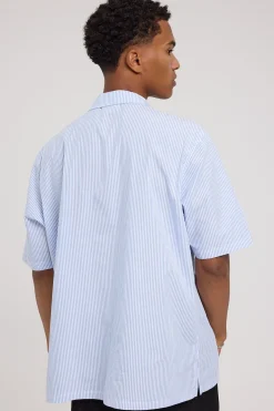 Bones Gothic Striped Shirt Blue/White