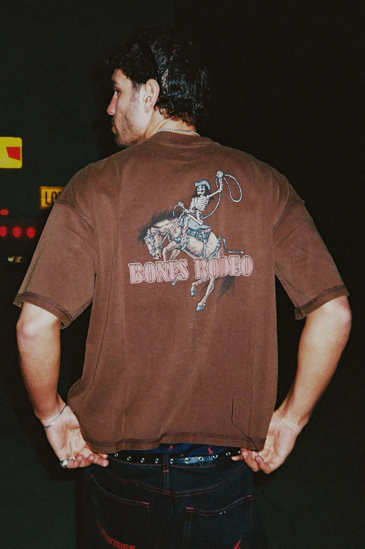 Bones Rodeo Boxy Tee Brown