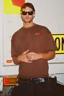 Bones Rodeo Boxy Tee Brown