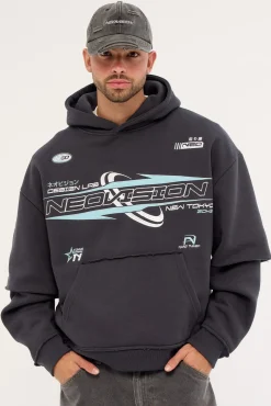 Booster Street Sleeve Hoodie Asphalt