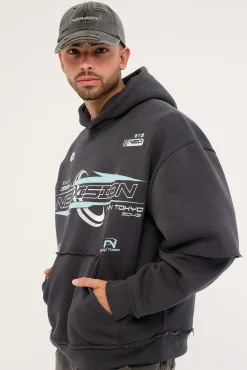 Booster Street Sleeve Hoodie Asphalt