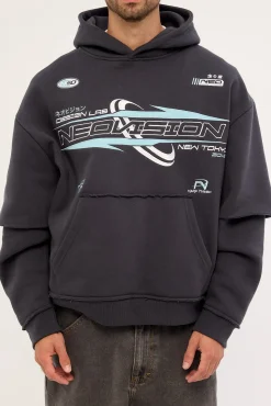 Booster Street Sleeve Hoodie Asphalt