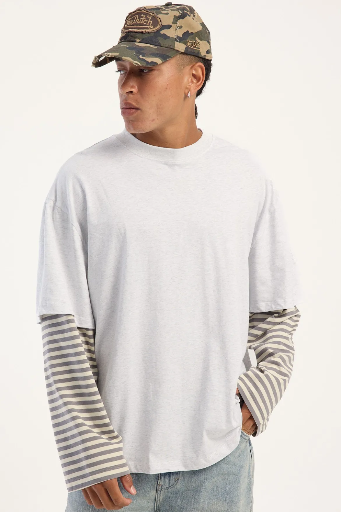 Bottega Shirt Ash Stripe