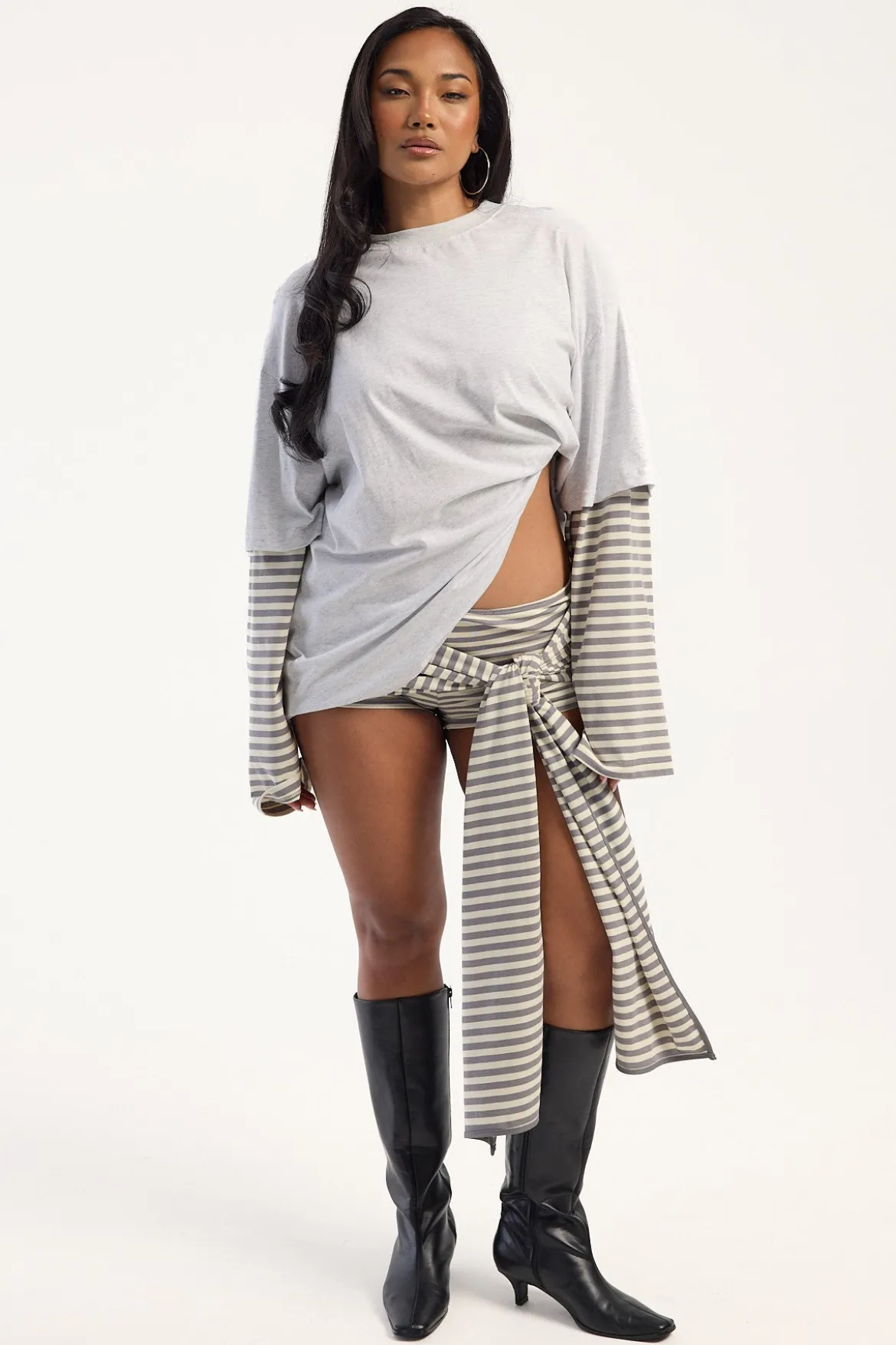 Bottega Shirt Ash Stripe