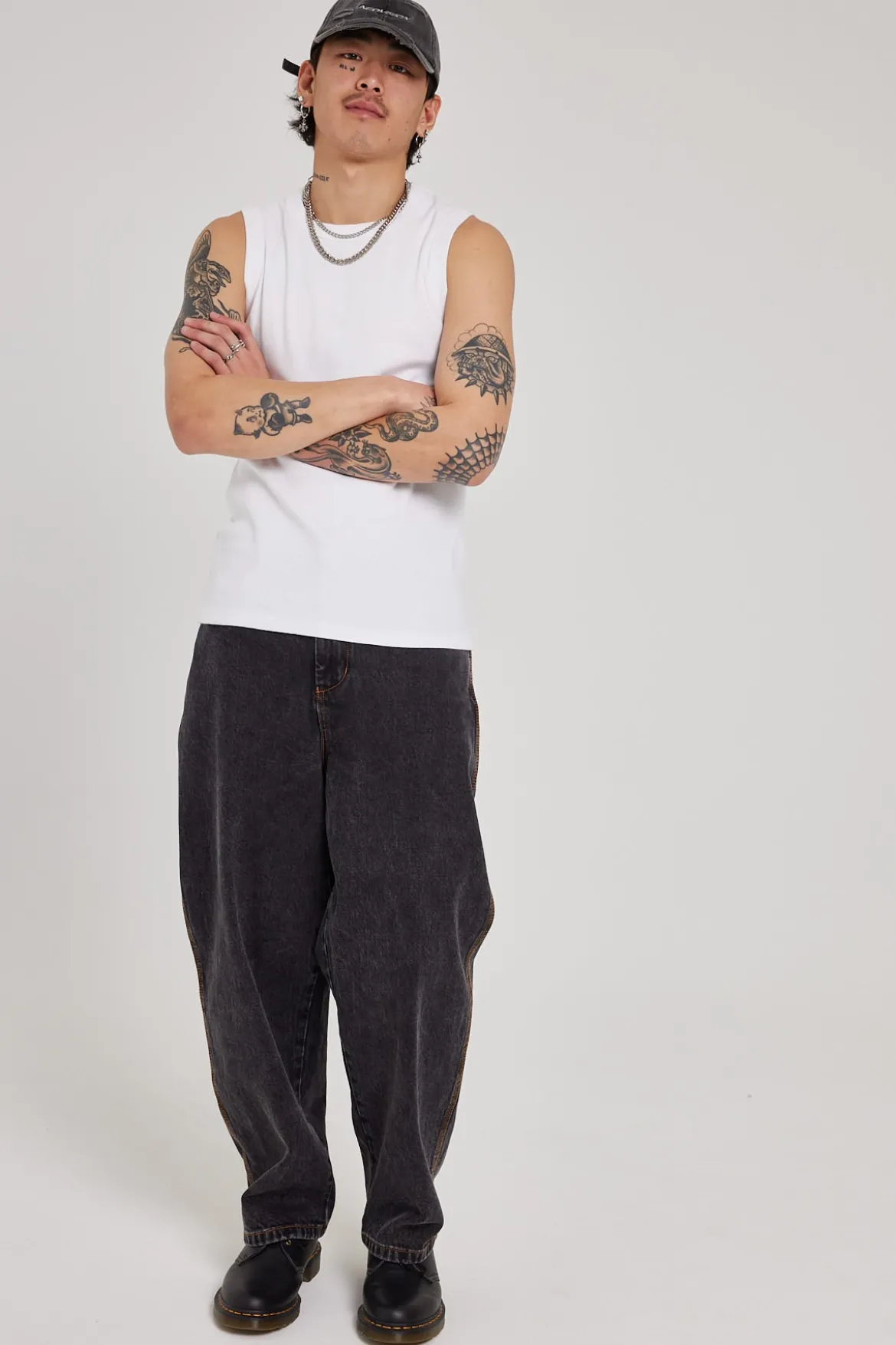 Bound High Neck Tank White