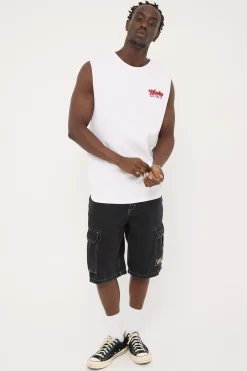 Bowling Muscle Top Washed Black