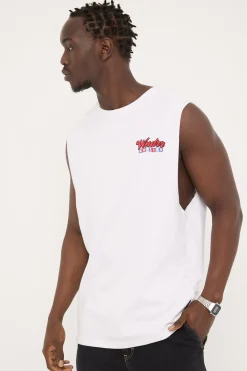 Bowling Muscle Top Washed Black