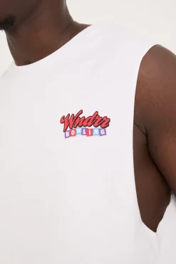 Bowling Muscle Top Washed Black