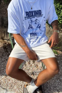 Boxing Cropped Heavyweight Easy Tee White