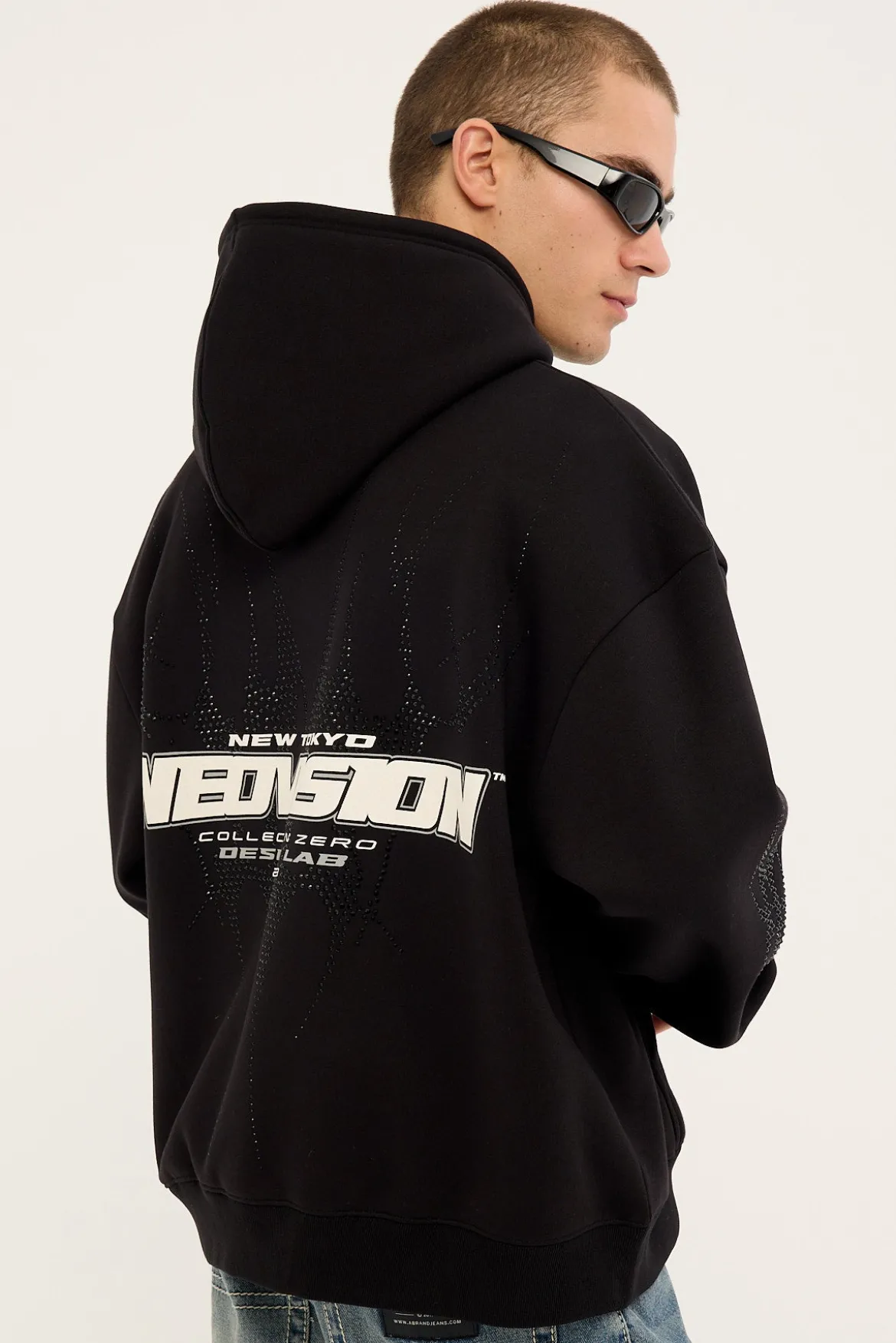 Brimstone Zip Through Street Hoodie Black